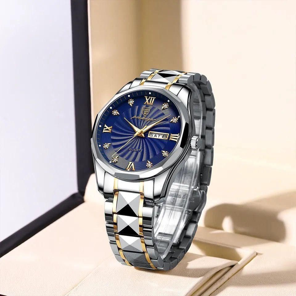 Poedagar Men’s Luxury Blue Dial Quartz Watch