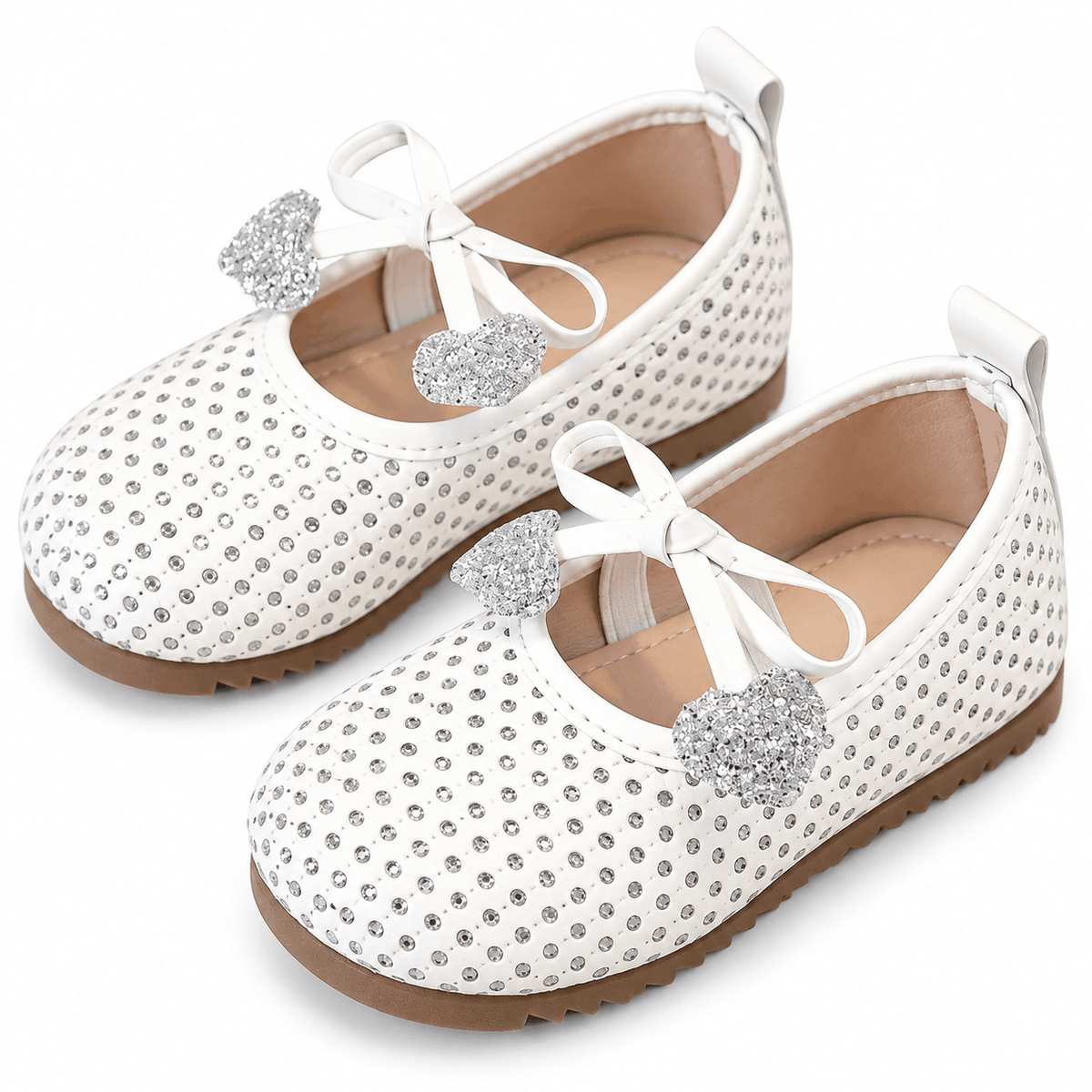 Girls’ Sparkle Bow Flats