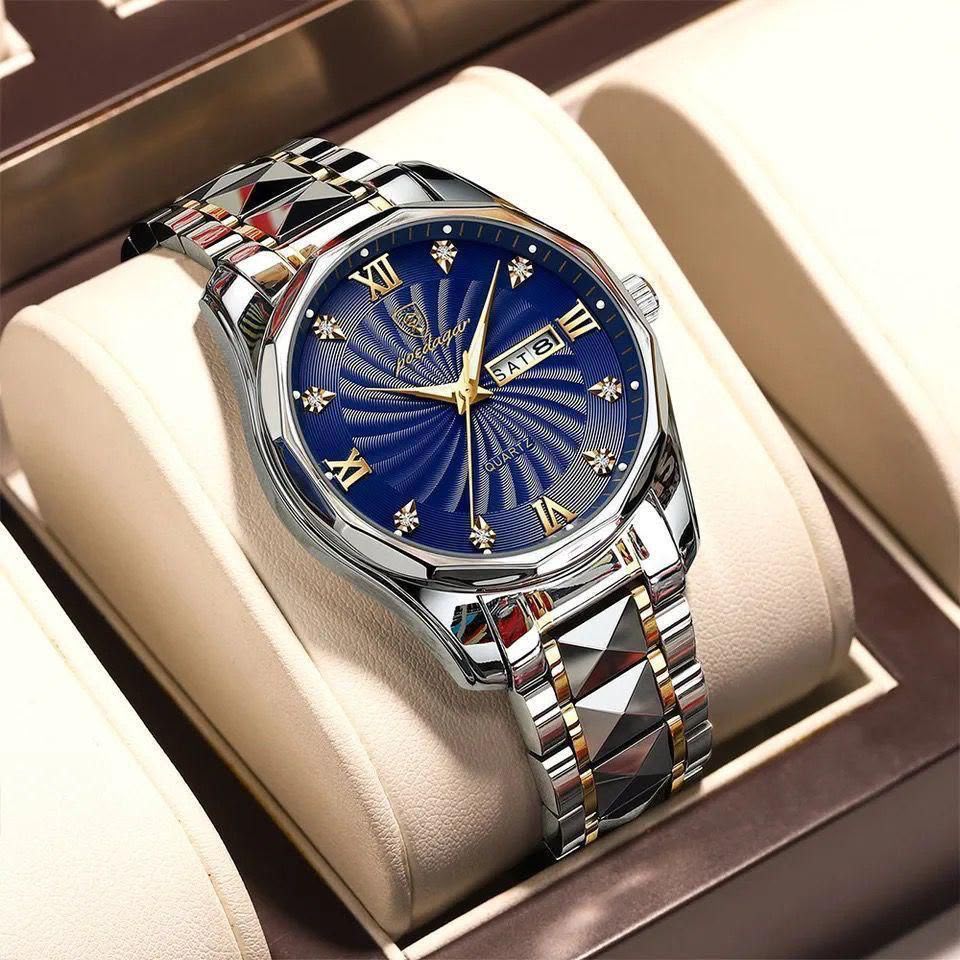 Poedagar Men’s Luxury Blue Dial Quartz Watch